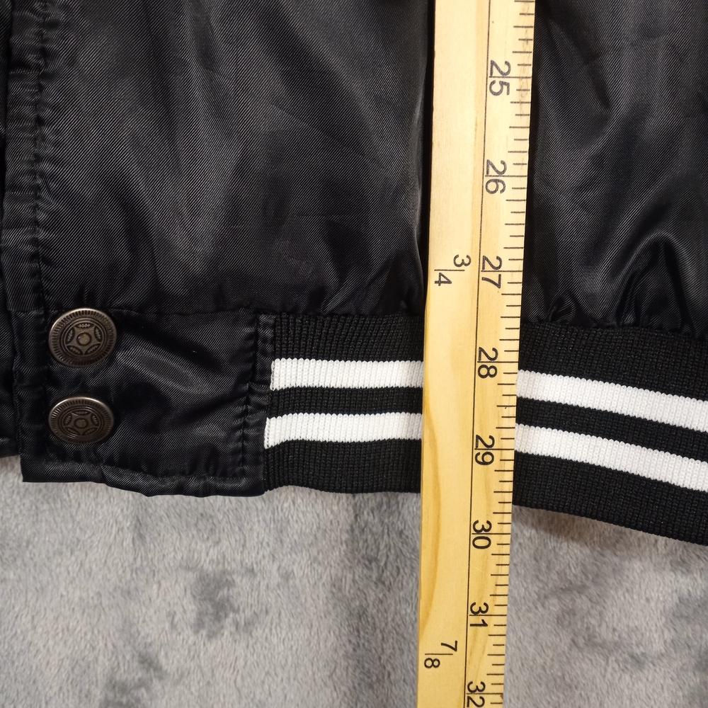 Vintage Jon Lauren Apparel Mens New York Black Varsity Jacket Large - Picture 15 of 16